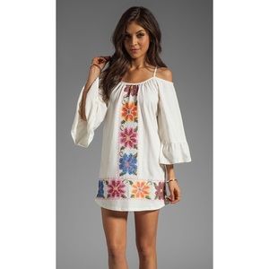 vava by joy han anna embroidered dress in white